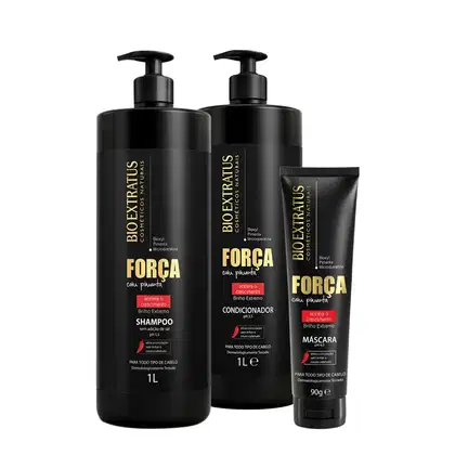 Imagem do produto Kit Bio Extratus Força com Pimenta Trio Mask P (3 Produtos)