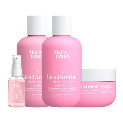 Imagem do produto Kit Magic Beauty Liss Extreme -  Shampoo 250ml e Condicionador 250ml e Máscara 200g e Sérum Magic Oil 60ml