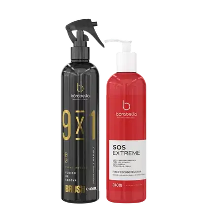 Borabella Fluido Escova Brush 300ml + SOS Reconstructor 240ml