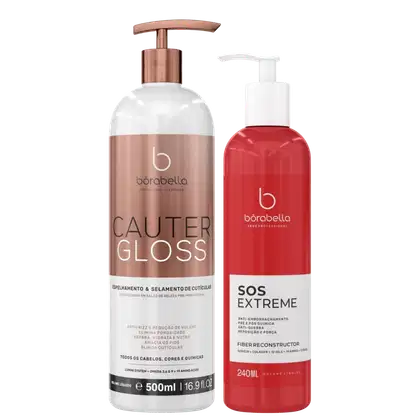 Imagem do produto Kit Borabella Cauter Gloss + SOS Reconstructor (2 Produtos)