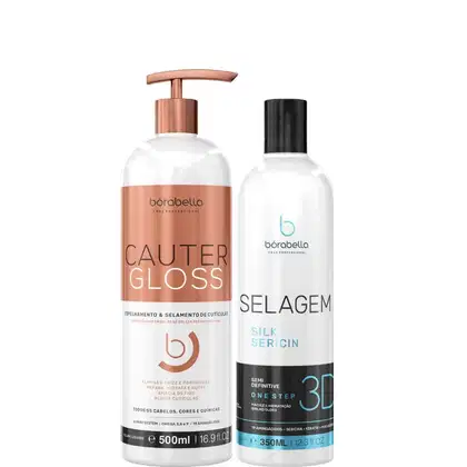 Borabella Cauter Gloss 500ml + Selagem 3D Semi Definitiva 350ml