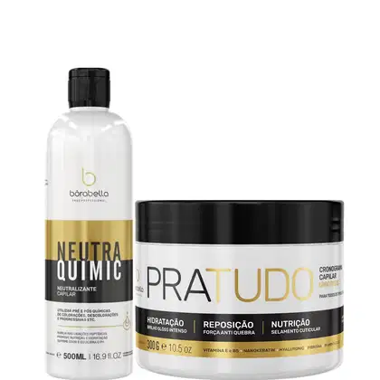Kit Borabella com Neutralizante NeutraQuimic 500ml + Máscara Capilar Pratudo 300g