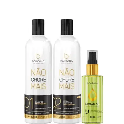 Imagem do produto Progressiva Borabella Não Chore Mais 2x350ml + Óleo Argan 60ml