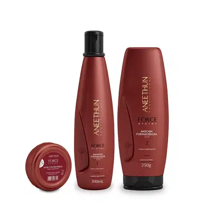 Imagem do produto Kit Aneethun Force Shampoo 300ml + Máscara 250g + Dose 25g