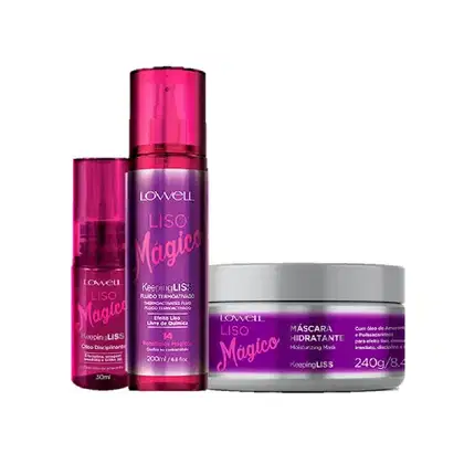 Imagem do produto Kit Lowell Liso Magico Keeping Liss Trio (3 Produtos)
