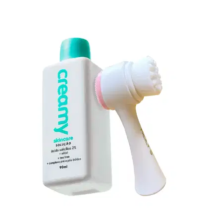 Imagem do produto Kit Creamy Skincare Ácido Salicílico e Escova de Limpeza Facial 2 em 1 (2 produtos)