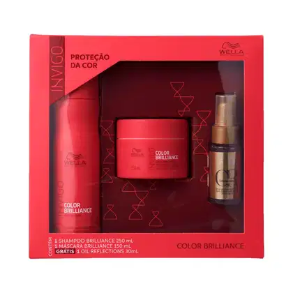 Imagem do produto Kit Wella Professionals Invigo Color Brilliance + Oil Reflections Caixa (3 Produtos)