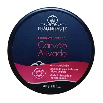 Imagem do produto Esfoliante Hidratante Corporal Carvão Ativado Phállebeauty 280g