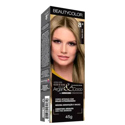 Imagem do produto BeautyColor Argan & Coco 8.0 Louro Claro - Coloração Permanente 45g