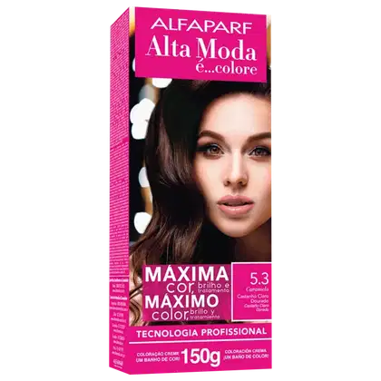 Imagem do produto Alta Moda é... Colore 5.3 Castanho Claro Dourado - Coloração Permanente 150g