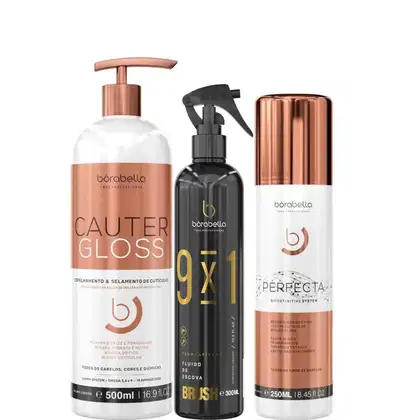 Imagem do produto Borabella Cauter Gloss 500ml + Fluido 300ml + Perfecta 250ml