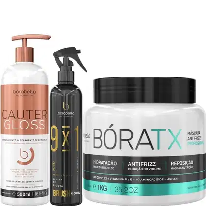Borabella Cauter Gloss 500ml + Fluido Brush 9x1 300ml + Bóratx 1kg