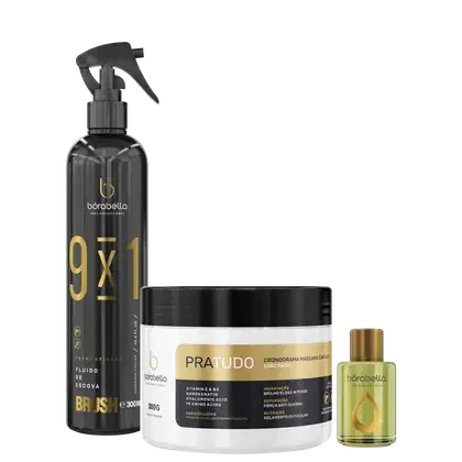 Imagem do produto Kit Borabella 9x1 Brush Argan Pra Tudo (3 Produtos)