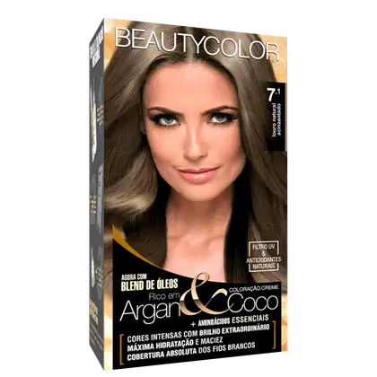 Imagem do produto BeautyColor 7.1 Louro Natural Acinzentado - Coloração Permanente