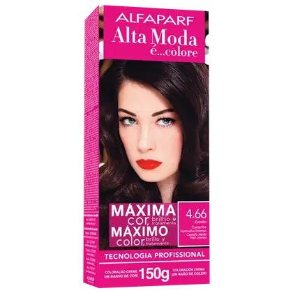 Imagem do produto Alta Moda é... Colore 4.66 Castanho Vermelho Intenso - Coloração Permanente 150g