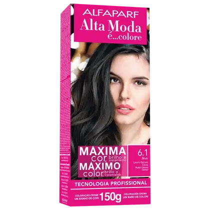 Imagem do produto Alta Moda é... Colore 6.1 Louro Escuro Cinza - Coloração Permanente 150g