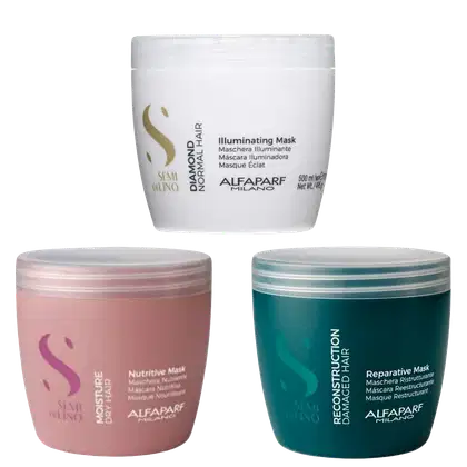 Kit Alfaparf Semi Di Lino Super Care, 3 produtos.