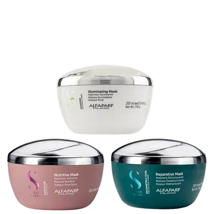 Kit Alfaparf Semi Di Lino Home Care, 3 produtos.