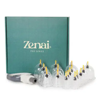 Imagem do produto Kit 18 Ventosas Full Body com Bomba Massoterapia Zenai