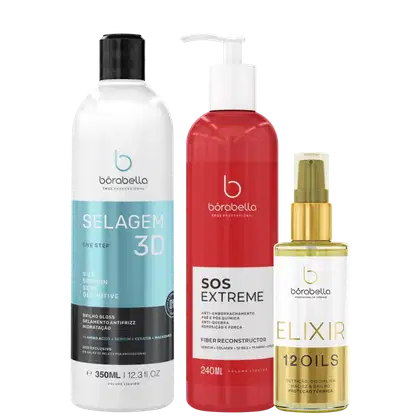 Imagem do produto Kit Borabella Organic 3D SOS Extreme Elixir (3 Produtos)