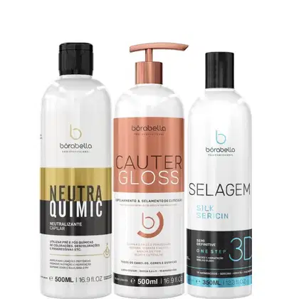 Imagem do produto Borabella NeutraQuimic + Cauter 2x500ml + Selagem 3D 350ml