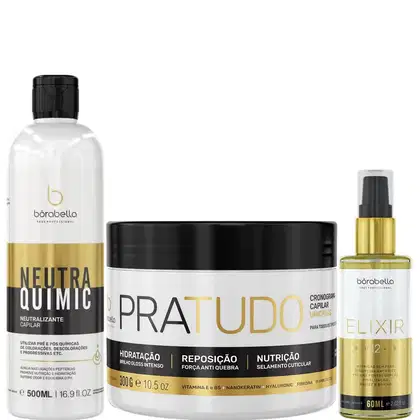 Imagem do produto Borabella NeutraQuimic 500ml + Pratudo 300g + Elixir  60ml