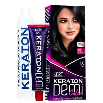 Imagem do produto Keraton Demi Color 1.0 Preto - Tonalizante 40g