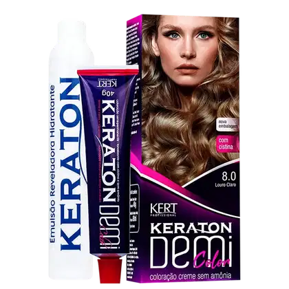 Imagem do produto Keraton Demi Color 8.0 Louro Claro - Tonalizante 40g