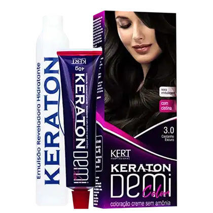 Imagem do produto Keraton Demi Color 3.0 Castanho Escuro - Tonalizante 40g
