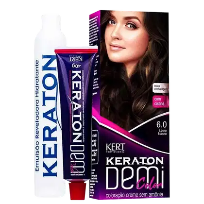 Imagem do produto Keraton Demi Color 6.0 Louro Escuro - Tonalizante 40g