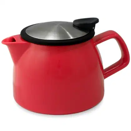 Imagem do produto Bule de Chá de Vidro com Infusor Bell For Life 470ml - Vermelho
