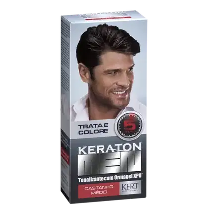 Imagem do produto Keraton Men Castanho Médio - Tonalizante Capilar 60ml