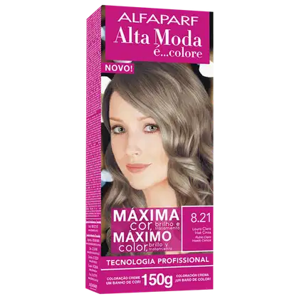 Imagem do produto Alta Moda é... Colore 8.21 Louro Claro Irisé Cinza - Coloração Permanente 150g