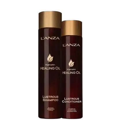 Kit L'Anza Keratin Healing Oil Lustrous Duo Care, 2 produtos.