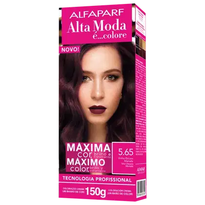 Imagem do produto Alta Moda é... Colore 5.65 Vinho Escuro Marsala - Coloração Permanente 150g