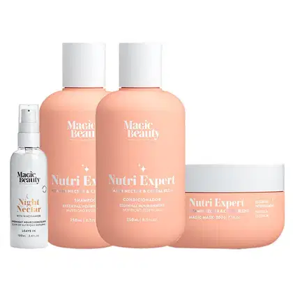 Imagem do produto Kit Magic Beauty Nutri Expert Vitamin Nectar - Shampoo 250 ml + Condicionador 250 ml+ Máscara 200 g + Night Nectar 100 ml