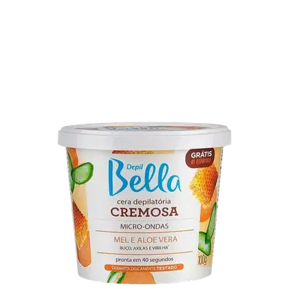 Imagem do produto Depil Bella Mel e Aloe Vera - Cera Depilatória para Micro-Ondas 100g