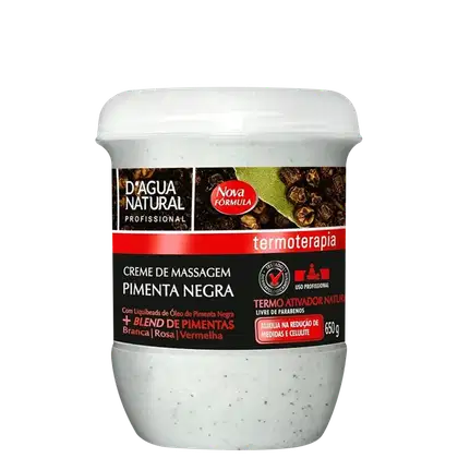 Imagem do produto D'agua Natural Pimenta Negra - Creme de Massagem 650g