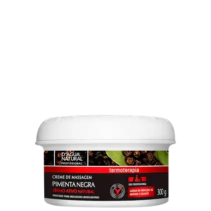 Imagem do produto D'agua Natural Termoterapia Pimenta Negra - Creme de Massagem 300g
