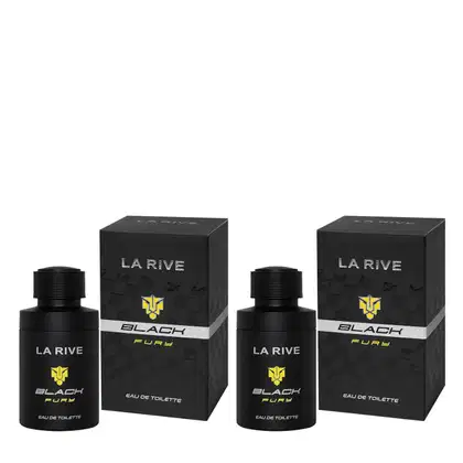 Dois Perfumes da linha Black Fury da marca La Rive.