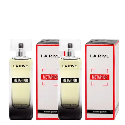 Dois Perfumes da linha Metaphor da marca La Rive.