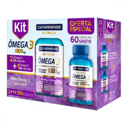 Imagem do produto Kit CATARINENSE Ômega 3 - Suplemento Alimentar (300 Cápsulas)