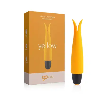 Imagem do produto Cápsula Vibratória Multivelocidade Recarregável Go Vibe Yellow