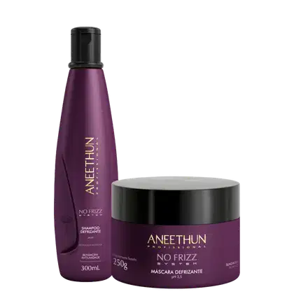 Imagem do produto Kit Aneethun No Frizz Shampoo e Máscara Defrizante