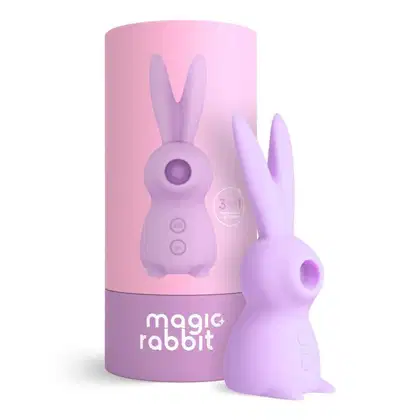 A imagem mostra Estimulador de Clitóris Recarregável Magic Rabbit, em formato de coelho.
