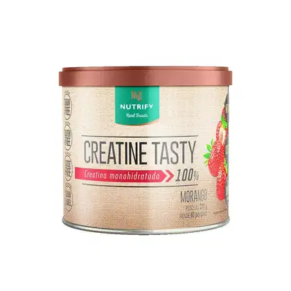 Suplemento Alimentar em Pó Nutrify Creatine Tasty Creatina Monohidratada 100% Morango 210g.