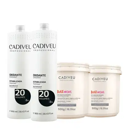 Imagem do produto Kit Cadiveu Professional Extra Oxidante 20v e Extra Buriti Mechas (4 produtos)