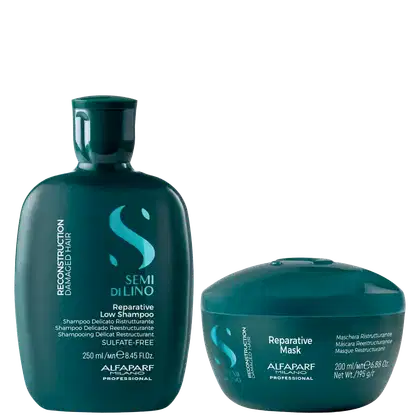 Kit Alfaparf Semi Di Lino Reconstruction Reparative Home Essential, 2 produtos.