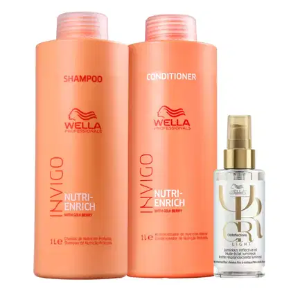 Imagem do produto Kit Wella Professionals Invigo Nutri-Enrich Triplo Salon Shine Light (3 Produtos)