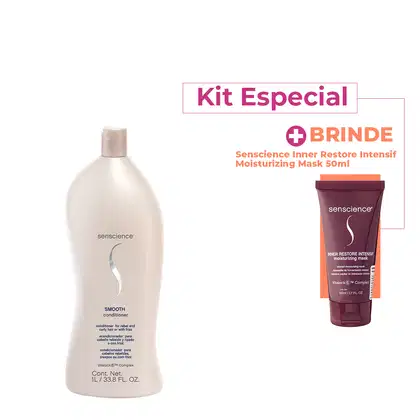Imagem do produto Kit Senscience Smooth Condicionador Litro e Inner Restore Intensif (2 produtos)
